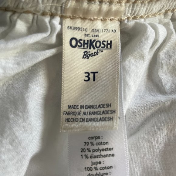 OshKosh B'gosh Denim Eyelet Jumper Dress Size 3T - Picture 4 of 6